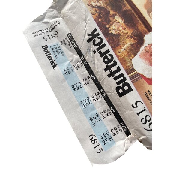 Butterick 6815 Santa Costume Sewing Pattern All Size Jacket Pants Hat Belt Boots - Picture 2 of 6